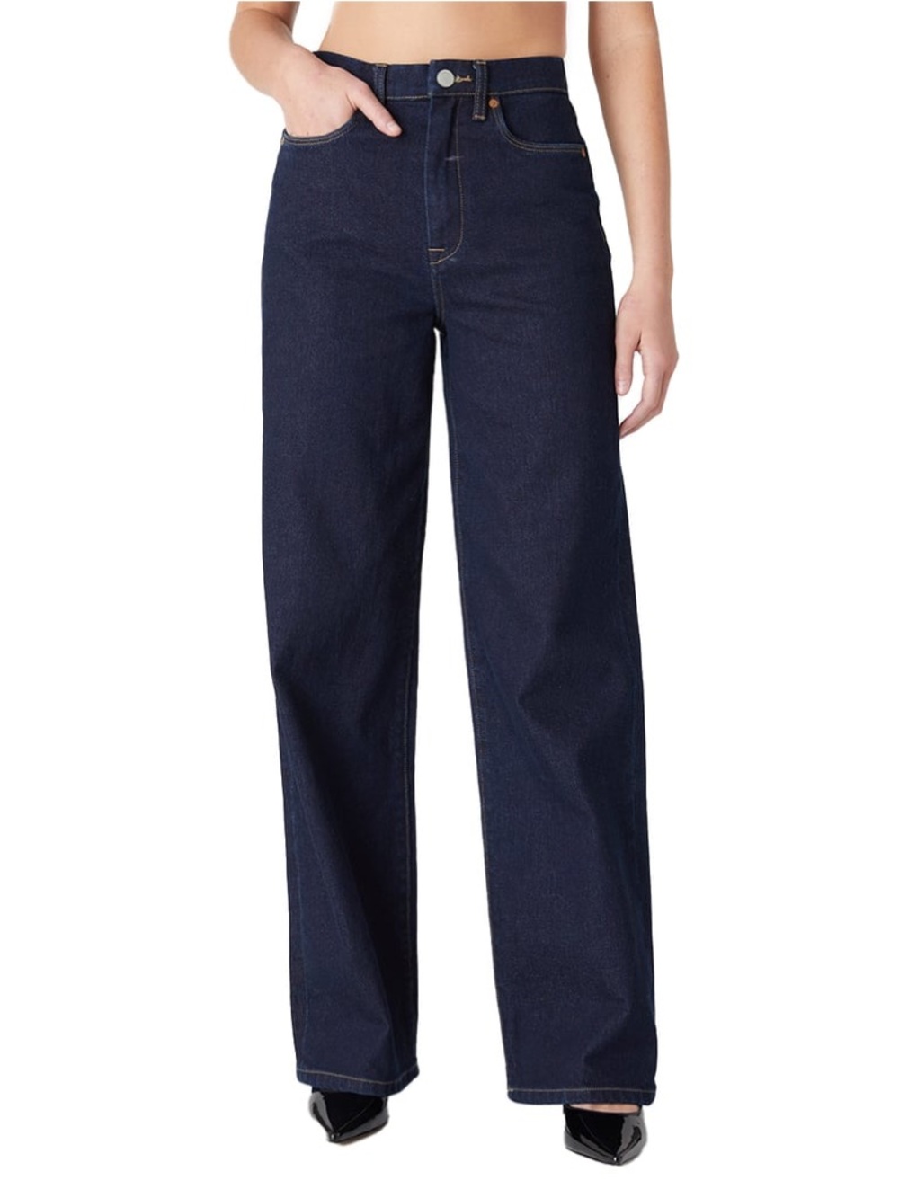 Blank NYC High-Rise Wide Leg Jeans - Dark Indigo